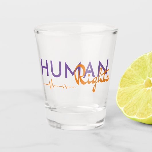 Menschenrechtspflege Schnapsglas (Vorderseite)