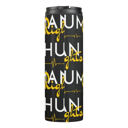 Menschenrechtspflege Thermosbecher (Rückseite)