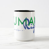 Menschenrechtspflege Zweifarbige Tasse (Mittel)