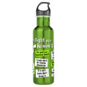 Menschenrechtsprotest vereint und kämpft edelstahlflasche (Vorderseite)