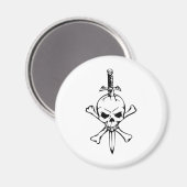 Menschenschädel Magnet (Vorderseite/Rückseite)