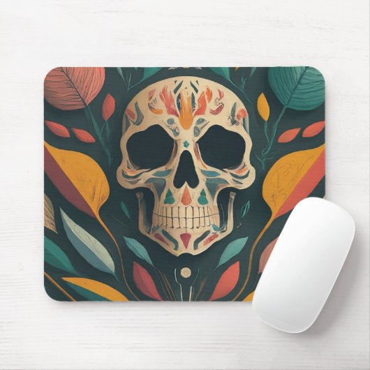Menschenschädel Mousepad (Mit Mouse)