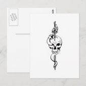 Menschenschädel Postkarte (Vorne/Hinten)