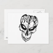Menschenschädel Postkarte (Vorne/Hinten)