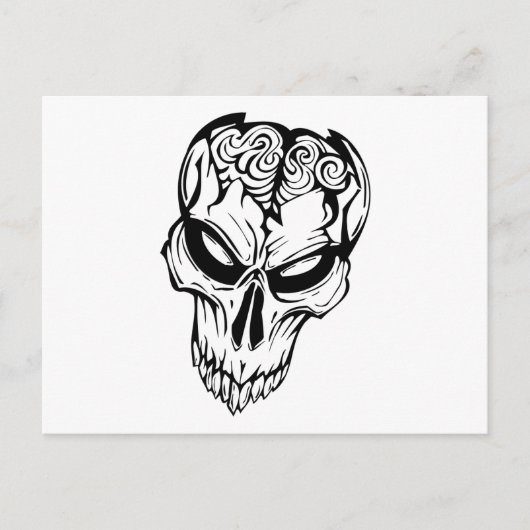 Menschenschädel Postkarte (Vorderseite)
