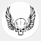 Menschenschädel Runder Aufkleber (Vorderseite)