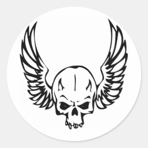 Menschenschädel Runder Aufkleber