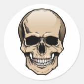 Menschenschädel Runder Aufkleber (Vorderseite)