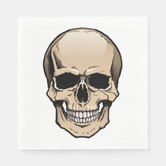 Menschenschädel Serviette (Vorderseite)