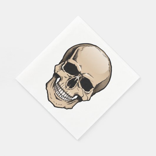 Menschenschädel Serviette (Ecke)