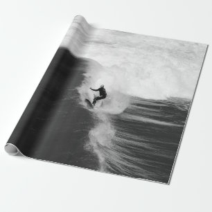 MENSCHENSCHIRM AUF GROSSEN WELLEN GESCHENKPAPIER