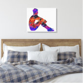 Menschensitzende gearbeitete Leinwand (Insitu (Schlafzimmer))