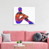 Menschensitzende gearbeitete Leinwand (Insitu (Wohnzimmer))