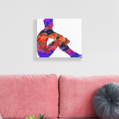 Menschensitzende gearbeitete Leinwand (Insitu (Wohnzimmer))