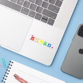 Menschenstolz Aufkleber (Laptop mit iPhone)