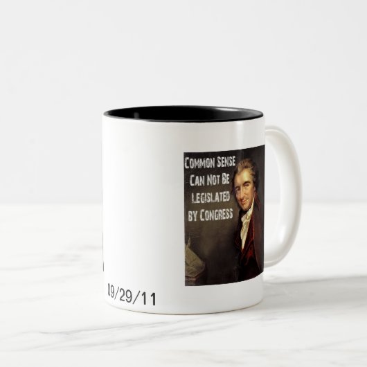 Menschenverstand-Schale Thomas Paines Zweifarbige Tasse (VorderseiteRechts)