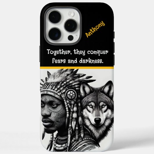 Menschenwolf-Spirituosenportrait Case-Mate iPhone Hülle (Rückseite)