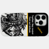 Menschenwolf-Spirituosenportrait Case-Mate iPhone Hülle (Rückseite (Horizontal))