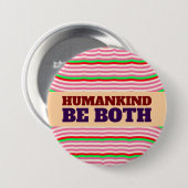 MENSCHHEIT IST BEIDE GROSSER KNOPF BUTTON (Vorne & Hinten)