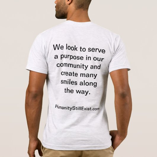 Menschheit noch existiert T-Shirt (Rückseite)