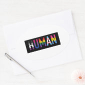 Menschheit Ovaler Aufkleber (Umschlag)