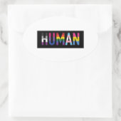 Menschheit Ovaler Aufkleber (Tasche)