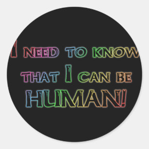 Menschlich Runder Aufkleber