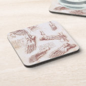 Menschliche Anatomie der Foot Bones von Leonardo d Getränkeuntersetzer (Linke Seite)