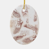 Menschliche Anatomie der Foot Bones von Leonardo d Keramik Ornament (Vorne)