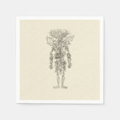 Menschliche Anatomie Die Arterien Antike Illustrat Serviette (Vorderseite)