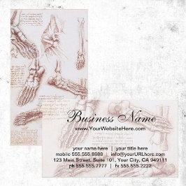 Menschliche Anatomie, Feet Skelette von Leonardo d Visitenkarte