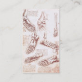 Menschliche Anatomie, Feet Skelette von Leonardo d Visitenkarte (Rückseite)