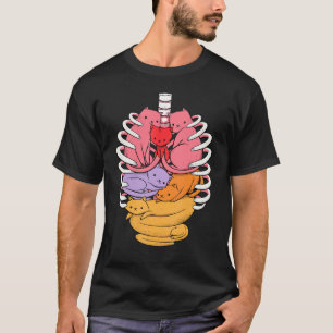 Menschliche Anatomie Inspirierte Katzenorgane Bezo T-Shirt