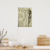 Menschliche Anatomie Männliche Muskeln von Leonard Poster (Küche)