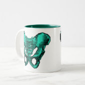 Menschliche Anatomie-Pelvis-Knochen Zweifarbige Tasse (Vorderseite Links)