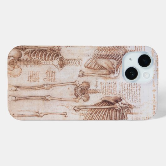 Menschliche Anatomie Skelettknochen von Leonardo d Case-Mate iPhone Hülle (Rückseite (Horizontal))