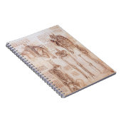 Menschliche Anatomie Skelettknochen von Leonardo d Notizblock (Rechte Seite)