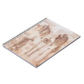 Menschliche Anatomie Skelettknochen von Leonardo d Notizblock (Linke Seite)