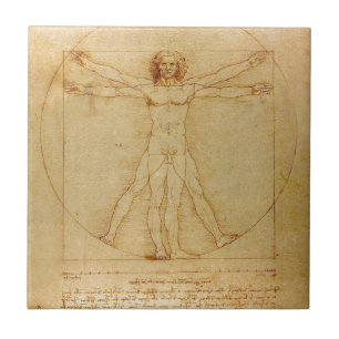 Menschliche Anatomie, Vitruvian Mann durch Fliese