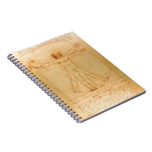 Menschliche Anatomie, Vitruvian Mann durch Notizblock (Rechte Seite)