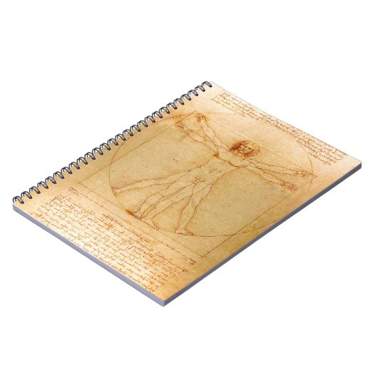 Menschliche Anatomie, Vitruvian Mann durch Notizblock (Linke Seite)