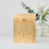 Menschliche Anatomie, Vitruvian Mann durch Postkarte (Stehend Vorderseite)