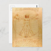 Menschliche Anatomie, Vitruvian Mann durch Postkarte (Vorne/Hinten)