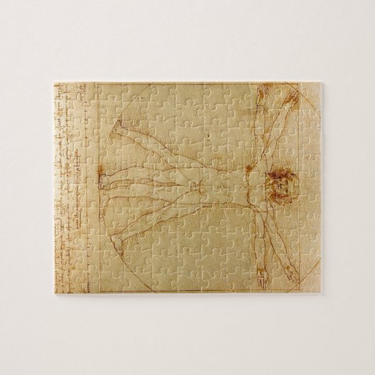 Menschliche Anatomie, Vitruvian Mann durch Puzzle (Horizontal)