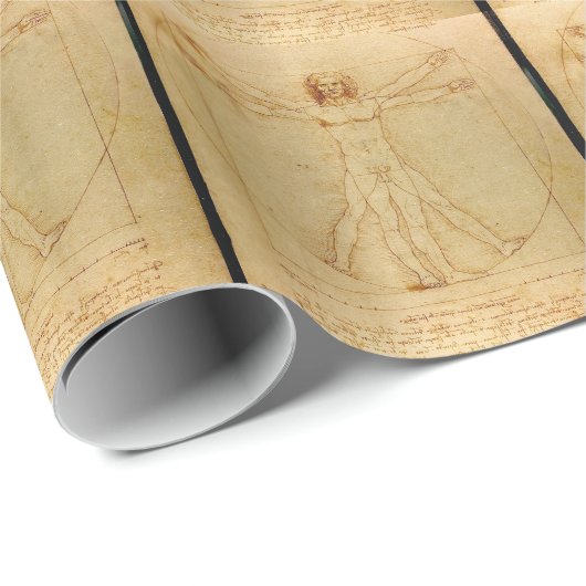 Menschliche Anatomie, Vitruvianischer Mann von Leo Geschenkpapier (Rolleneckpunkt)