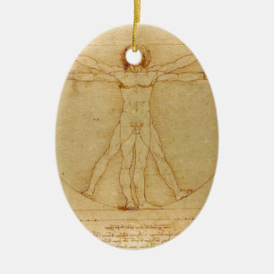 Menschliche Anatomie, Vitruvianischer Mensch von L Keramikornament