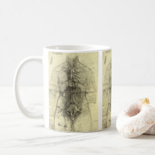 Menschliche Anatomie, weibliche Torso von Leonardo Kaffeetasse