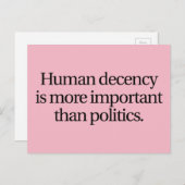 Menschliche Anstands-Postkarte Postkarte (Vorne/Hinten)