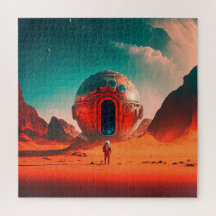 Menschliche Astronauten Entdecken Sie eine Alien P