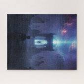 Menschliche Beamte auf antike Alien World Puzzle (Horizontal)